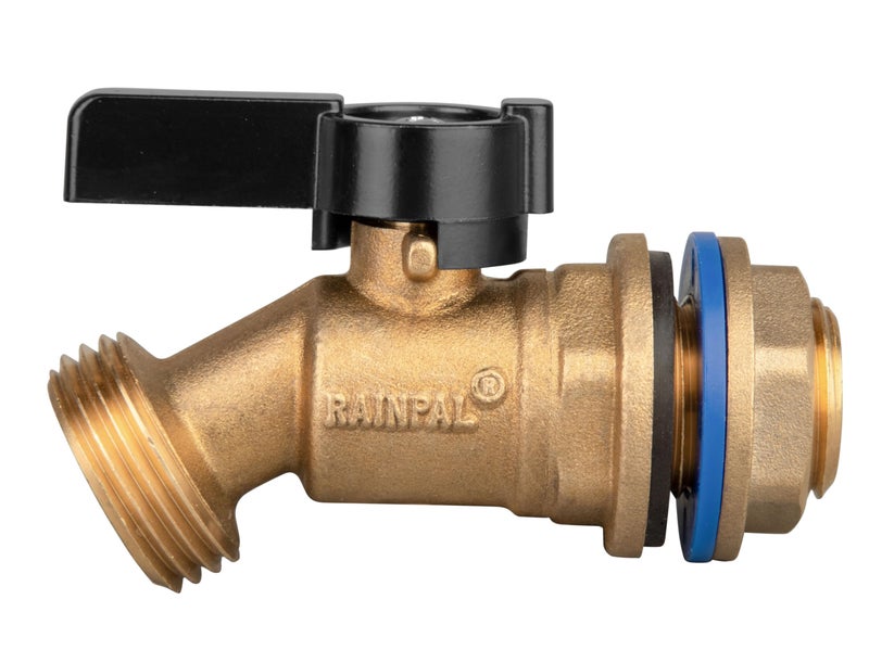 RAINPAL RBS005 Brass Water Container/Rain Barrel Quarter Turn Spigot(LF Compliant, For OPEN TOP BARRELS) - Image 1